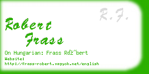 robert frass business card